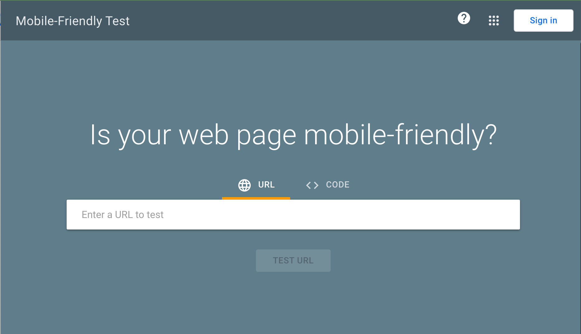 Google's mobile-friendly tester 