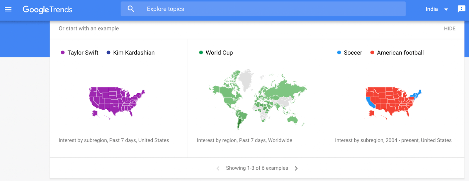 Google Trends to discover the latest trending searches in a certain location and in a specific time frame