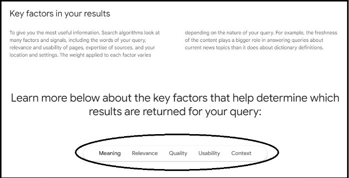 Key Factors that Google Search Considers